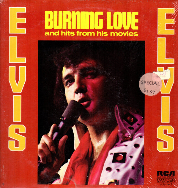 ELVIS PRESLEY • BURNING LOVE • HITS FROM HIS MOVIES VOL.2 • CUT-OUT