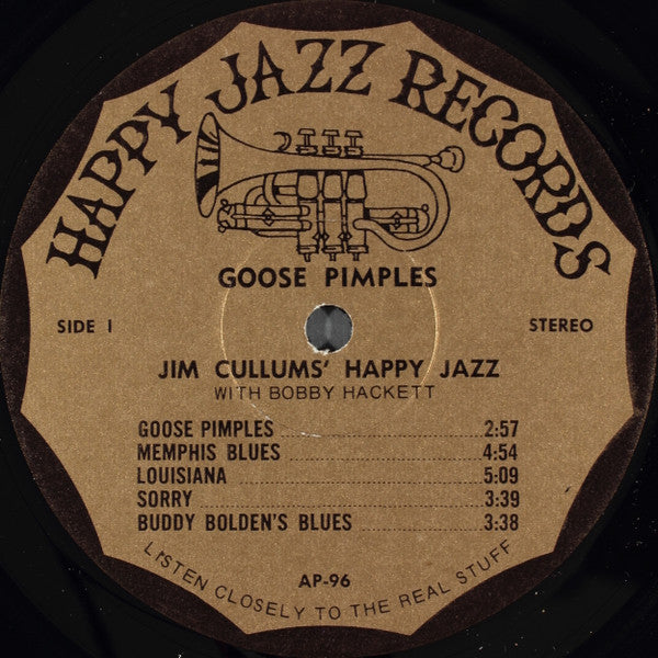 Jim Cullums' Happy Jazz* With Bobby Hackett : Goose Pimples: The Happy Jazz Band Volume 5 (LP, Album)