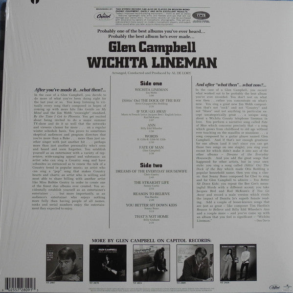 Glen Campbell : Wichita Lineman (LP, Album, RE, 180)