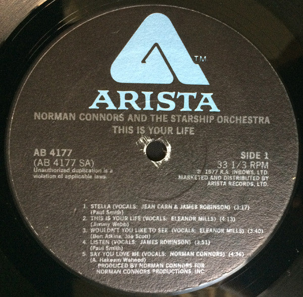 Norman Connors : This Is Your Life (LP, Album)