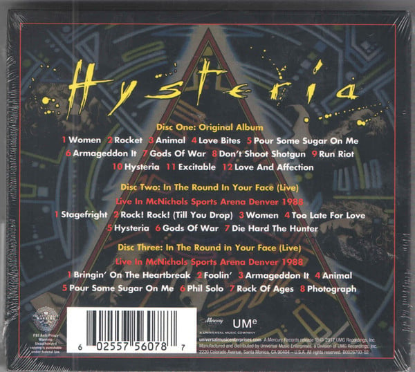 Def Leppard : Hysteria (3xCD, Album, Dlx, RM, 30t)