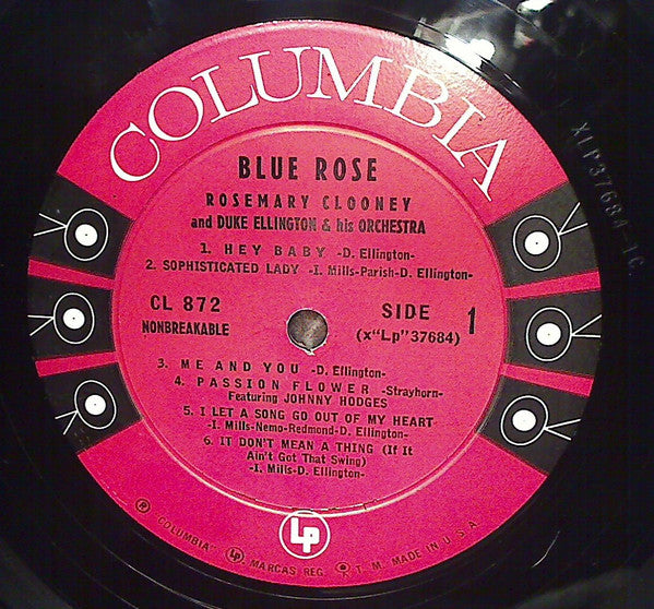 Rosemary Clooney And Duke Ellington And His Orchestra : Blue Rose (LP, Album, Mono)