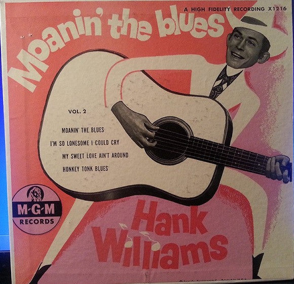 Hank Williams : Moanin' The Blues Vol. 2 (7", EP, Yel)