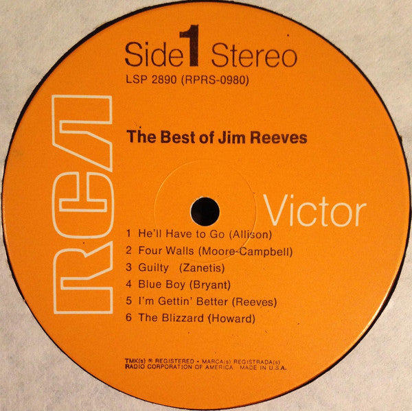 Buy Jim Reeves : The Best Of Jim Reeves (LP, Comp, RE, Ind) Online for ...