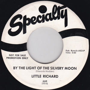 Little Richard : By The Light Of The Silvery Moon /Wonderin' (7", Single, Mono, Promo)