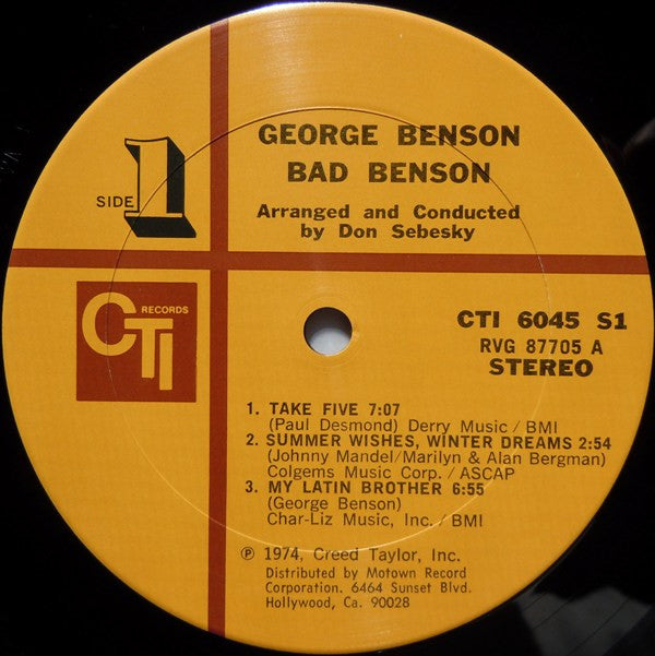 George Benson : Bad Benson (LP, Album, San)