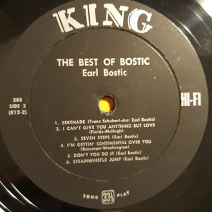 Earl Bostic : The Best Of Bostic (LP, Album, Comp)