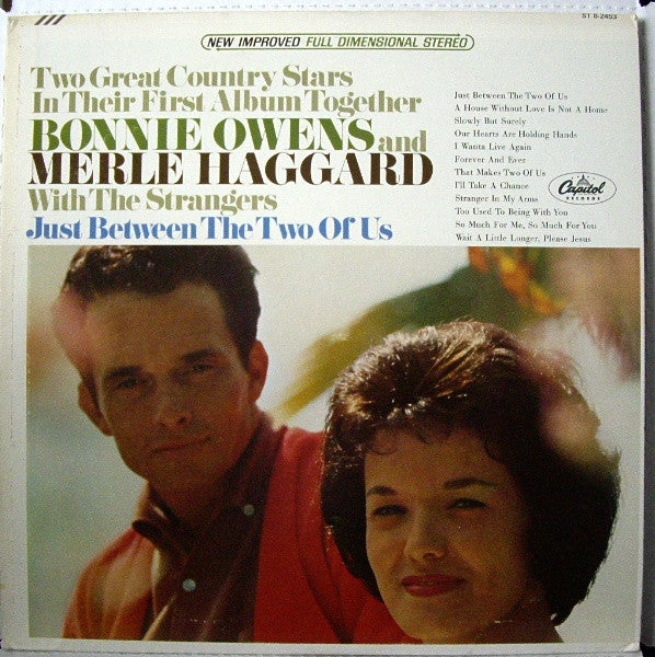 Bonnie Owens And Merle Haggard With The Strangers (5) : Just Between The Two Of Us  (LP, Album)