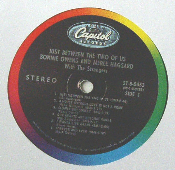 Bonnie Owens And Merle Haggard With The Strangers (5) : Just Between The Two Of Us  (LP, Album)