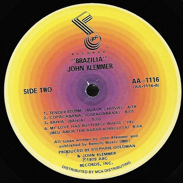 John Klemmer : Brazilia (LP, Album, Pic)