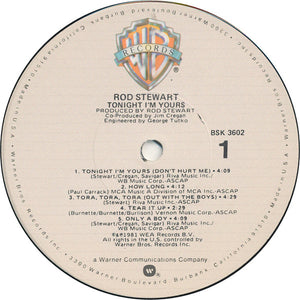 Rod Stewart : Tonight I'm Yours (LP, Album, Win)