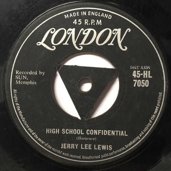 Jerry Lee Lewis : High School Confidential (7", Tri)