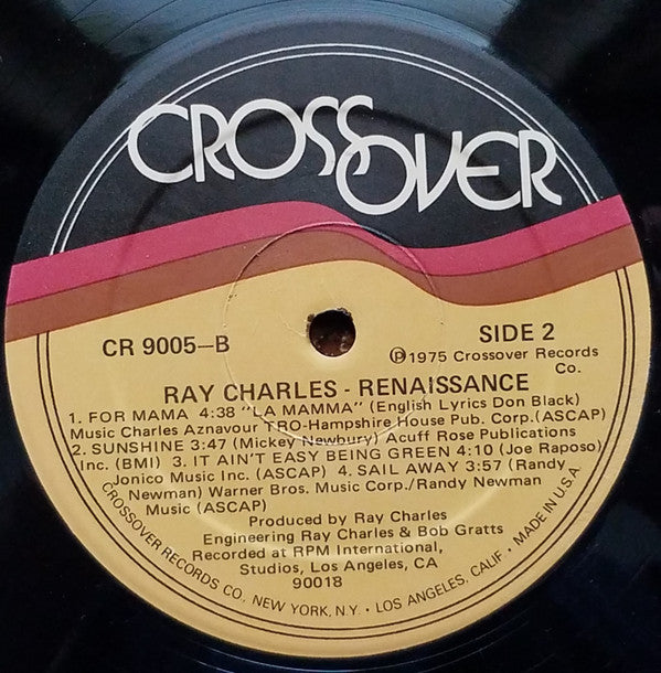 Ray Charles : Renaissance (LP, Album, Gat)
