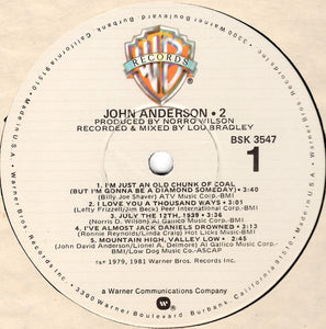 John Anderson (3) : 2 (LP, Album, Win)