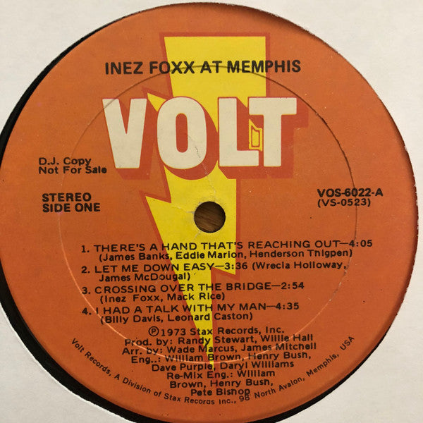 Inez Foxx : Inez Foxx At Memphis (LP, Album, Promo)