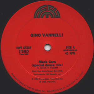 Gino Vannelli : Black Cars (Dance Mix) (12", Car)