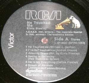 Elvis Presley : He Touched Me (LP, Album, RE, Ind)