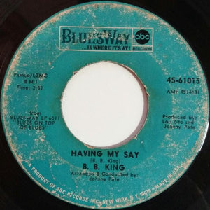 B.B. King : Paying The Cost To Be The Boss (7", Single)