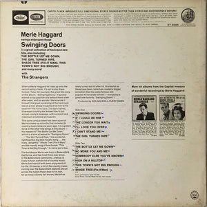 Merle Haggard And The Strangers (5) : Swinging Doors And The Bottle Let Me Down (LP, Album, Mil)
