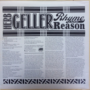 Herb Geller Featuring Mark Murphy & Earl Jordan : Rhyme And Reason (LP, Album, RI )