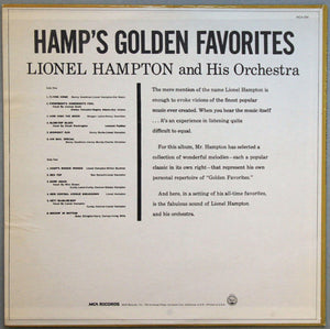 Lionel Hampton And His Orchestra : Hamp's Golden Favorites (LP, Comp, RE, Glo)