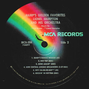 Lionel Hampton And His Orchestra : Hamp's Golden Favorites (LP, Comp, RE, Glo)