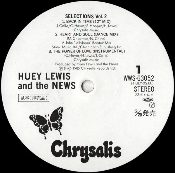Huey Lewis & The News : Selections Vol. 2 (12", EP, Promo)