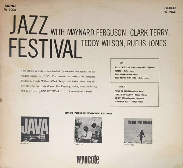 Maynard Ferguson / Teddy Wilson / Clark Terry / Rufus Jones : Jazz Festival (LP, Comp)