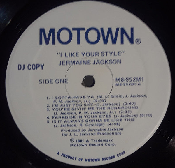 Buy Jermaine Jackson : I Like Your Style (LP, Album, Promo) Online