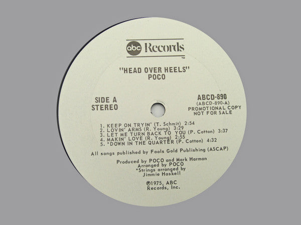 Poco (3) : Head Over Heels (LP, Album, Promo, San)