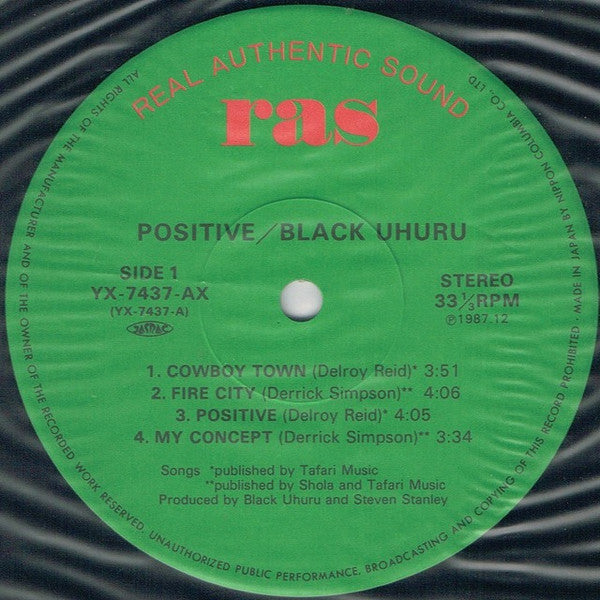 Black Uhuru : Positive (LP, Album)