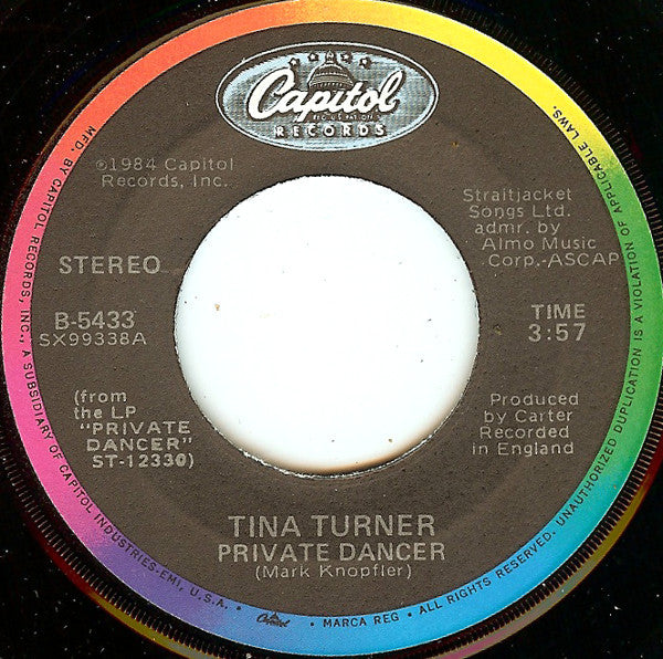 Tina Turner : Private Dancer / Nutbush City Limits (7", Single, Jac)