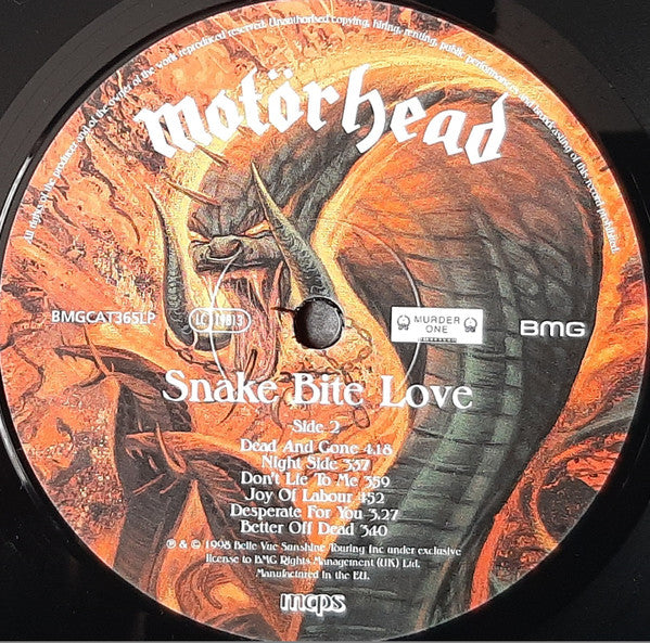 Motörhead : Snake Bite Love (LP, Album, RE)