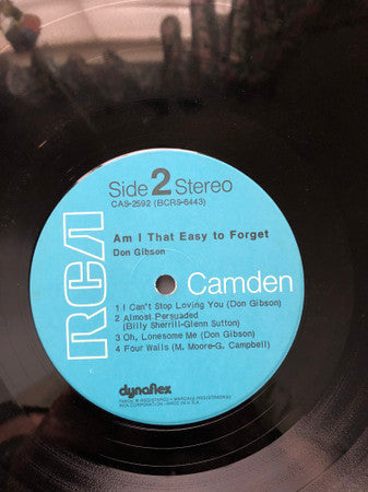 Don Gibson : Am I That Easy To Forget (LP, Comp, RE)