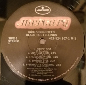 Rick Springfield : Beautiful Feelings (LP, Album, 72)