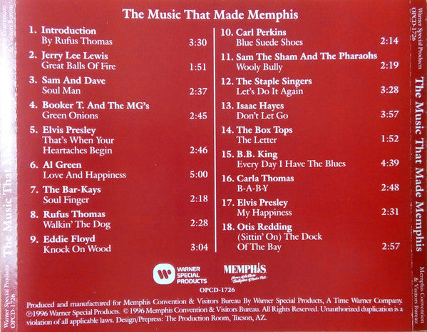 Various : The Music That Made Memphis (CD, Comp)