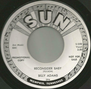 Billy Adams (13) : Reconsider Baby (7", Promo)