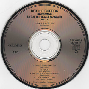 Dexter Gordon : Homecoming: Live At The Village Vanguard (2xCD, Album, RE, RM)