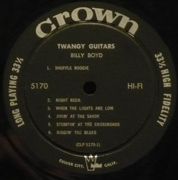 Billy Boyd (3) : Twangy Guitars (LP)