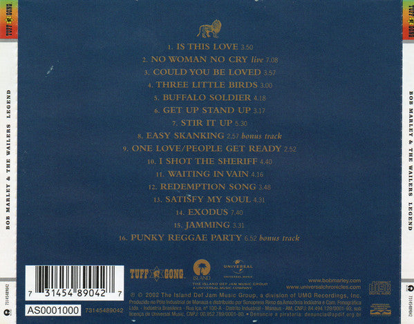 Bob Marley & The Wailers : Legend (The Best Of Bob Marley And The Wailers) (CD, Comp, RE, RM, RP, AS)