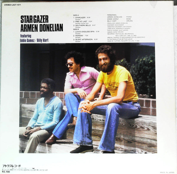 Armen Donelian featuring Eddie Gomez, Billy Hart : Stargazer (LP)