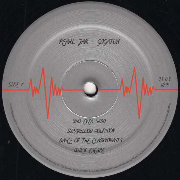 Pearl Jam : Gigaton (LP, Gat + LP, S/Sided, Etch, "Is + Album)