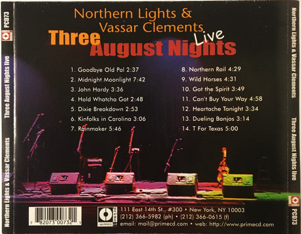 Northern Lights (19), Vassar Clements : Three August Nights Live (CD, Album)