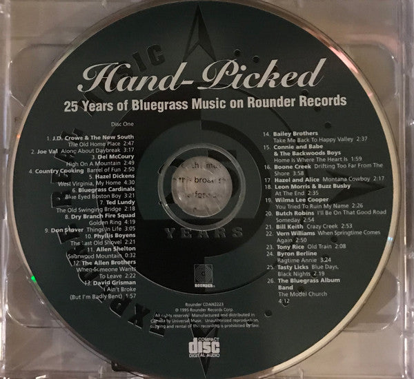 Various : Hand-Picked: 25 Years Of Bluegrass Music On Rounder Records (2xCD, Comp, RE)