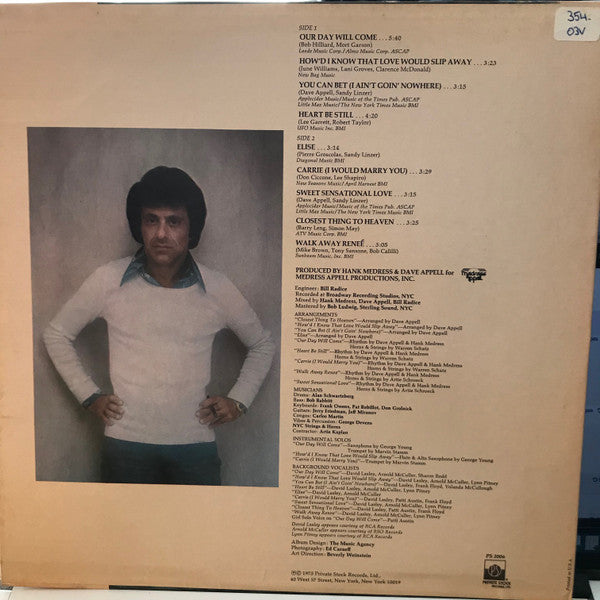 Frankie Valli : Our Day Will Come (LP, Album, Bes)