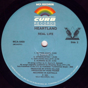 Real Life : Heart Land (LP, Album, Pin)