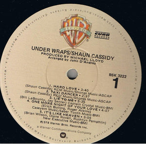 Shaun Cassidy : Under Wraps (LP, Album, Win)