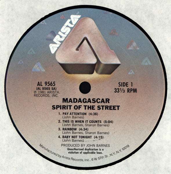 Madagascar (5) : Spirit Of The Street (LP, Album)