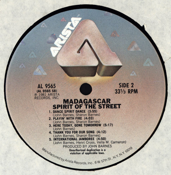 Madagascar (5) : Spirit Of The Street (LP, Album)