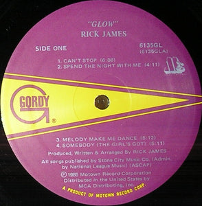 Rick James : Glow (LP, Album)